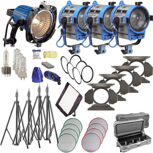 Arri Softbank Tungsten 4 Light Kit (1x 750W, 2x 650W, 1x300W)